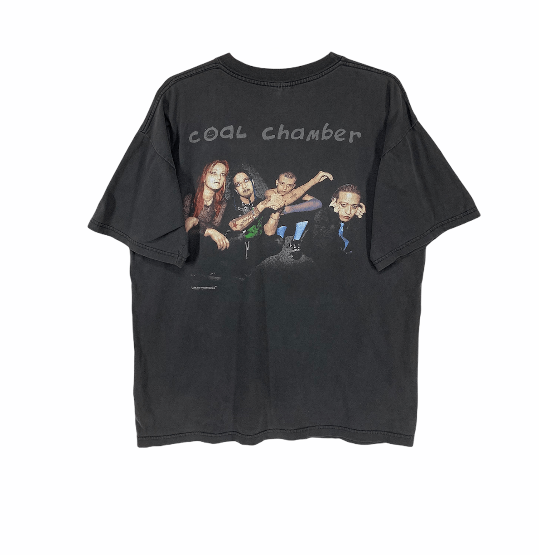 image of Band Tees x Tour Tee Coal Chamber Line Up Nu Metal VTG 90's Blue Grape Shirt in Black (Size Large)