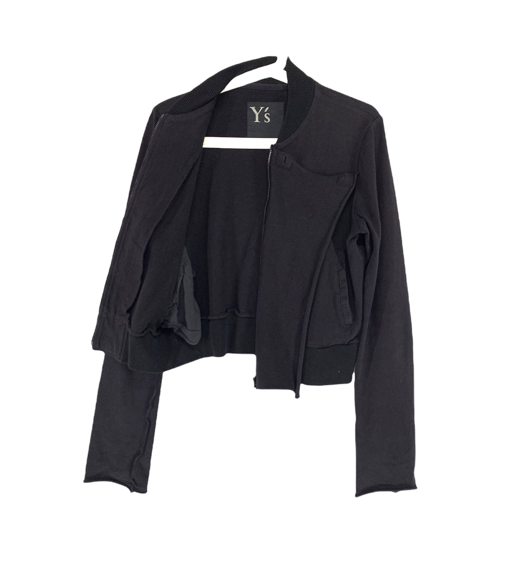 Y's × Yohji Yamamoto Y's Yohji yamamoto black asymmetrical cropped jacket Size US S / EU 44-46 / 1 - 3 Thumbnail
