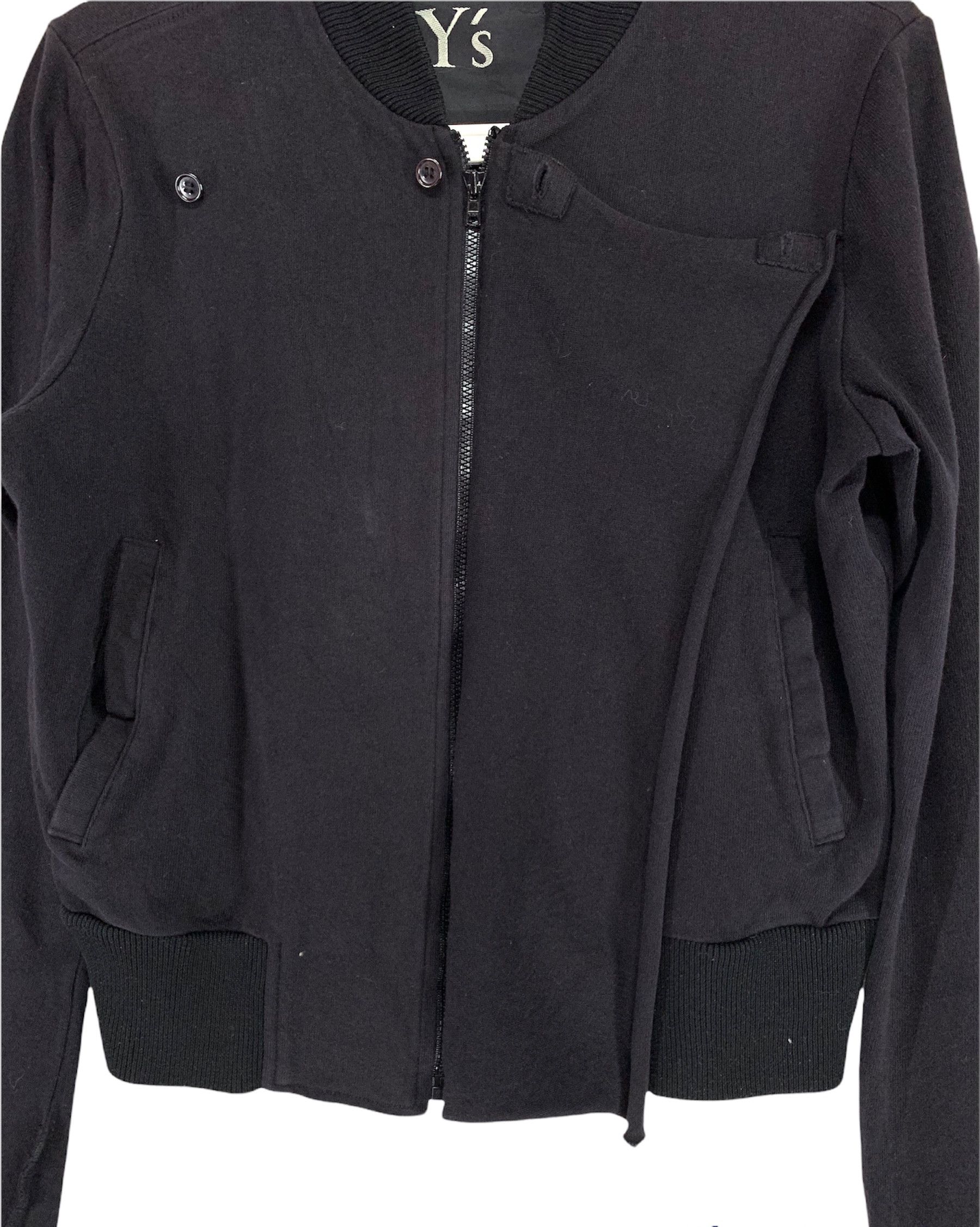 Y's × Yohji Yamamoto Y's Yohji yamamoto black asymmetrical cropped jacket Size US S / EU 44-46 / 1 - 7 Thumbnail