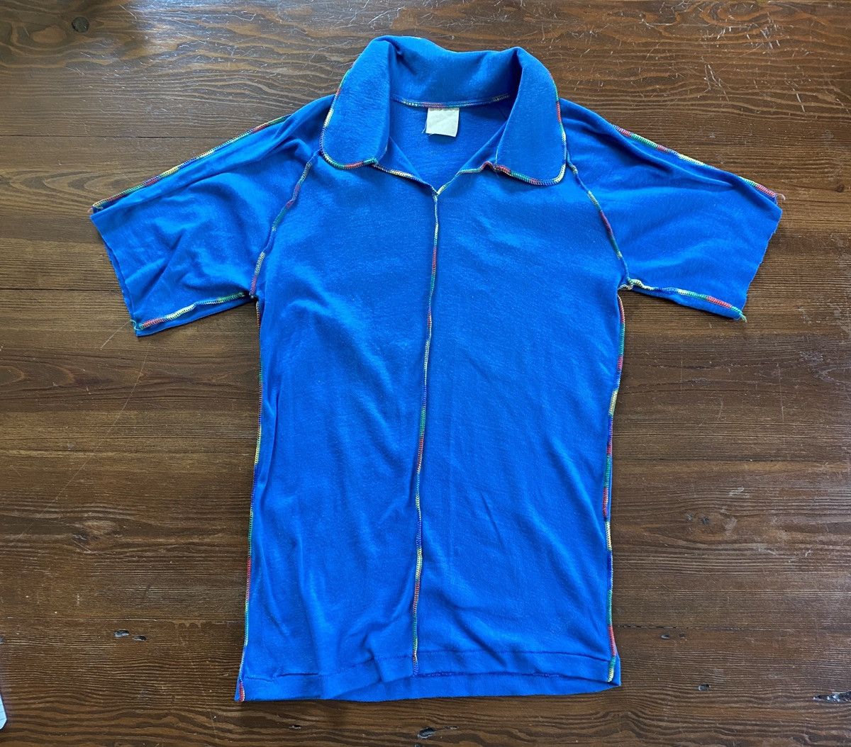 Fruit Of The Loom Vintage 70’s Fruit of the Loom 5 Fingers Rainbow Seam Polo Size US M / EU 48-50 / 2 - 1 Thumbnail