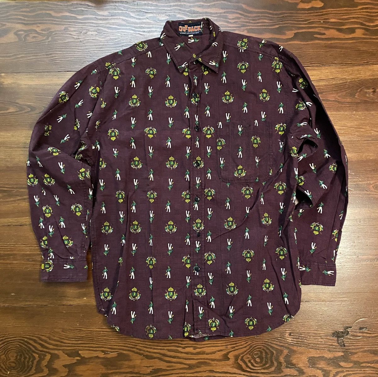 Vintage Vintage 80’s Hunter & Crest All Over Long Sleeve Button Up Size US S / EU 44-46 / 1 - 2 Thumbnail