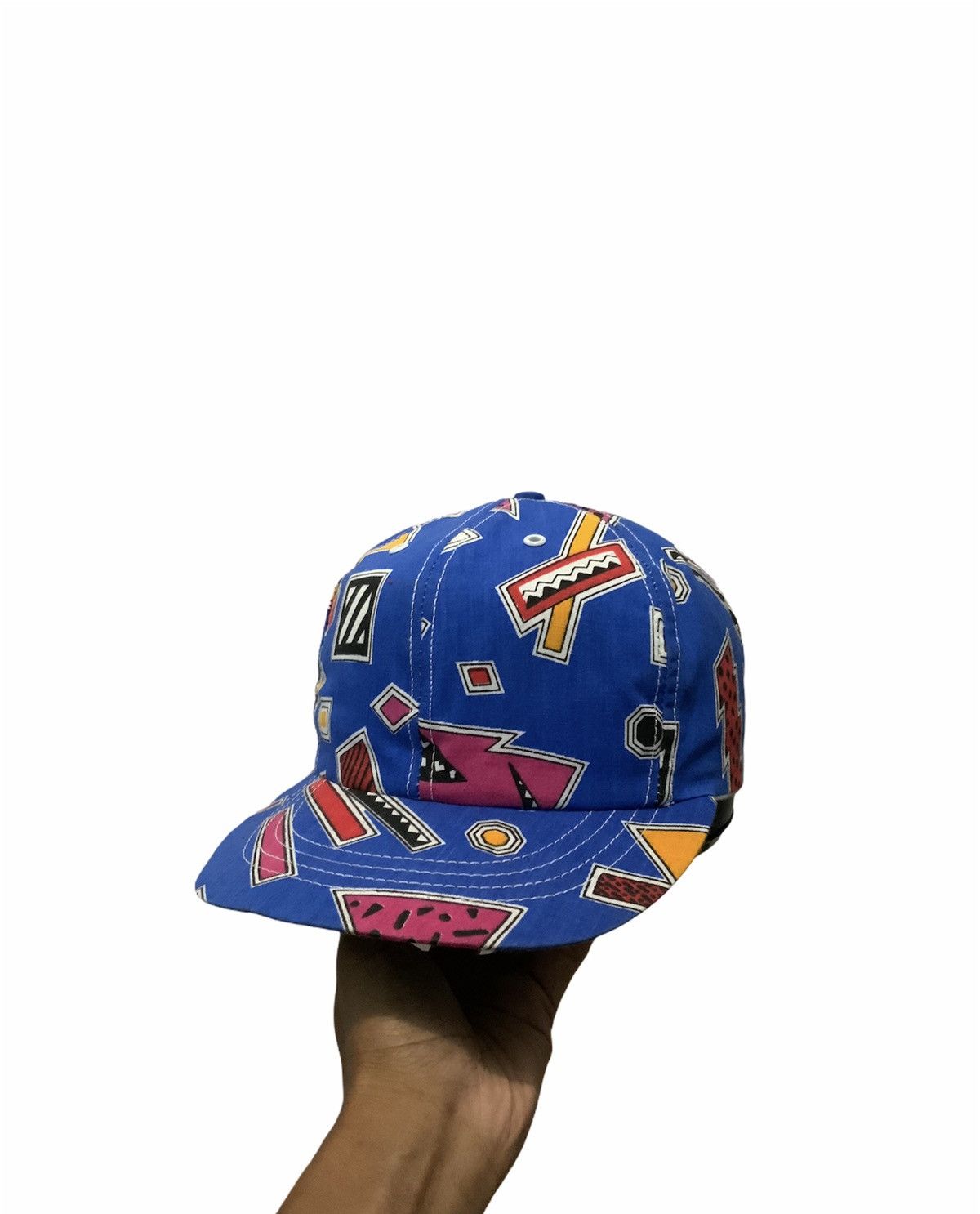 image of Archival Clothing x Avant Garde Art Designer Archieve Avant Garde Multicolor Hat in Blue, Men's