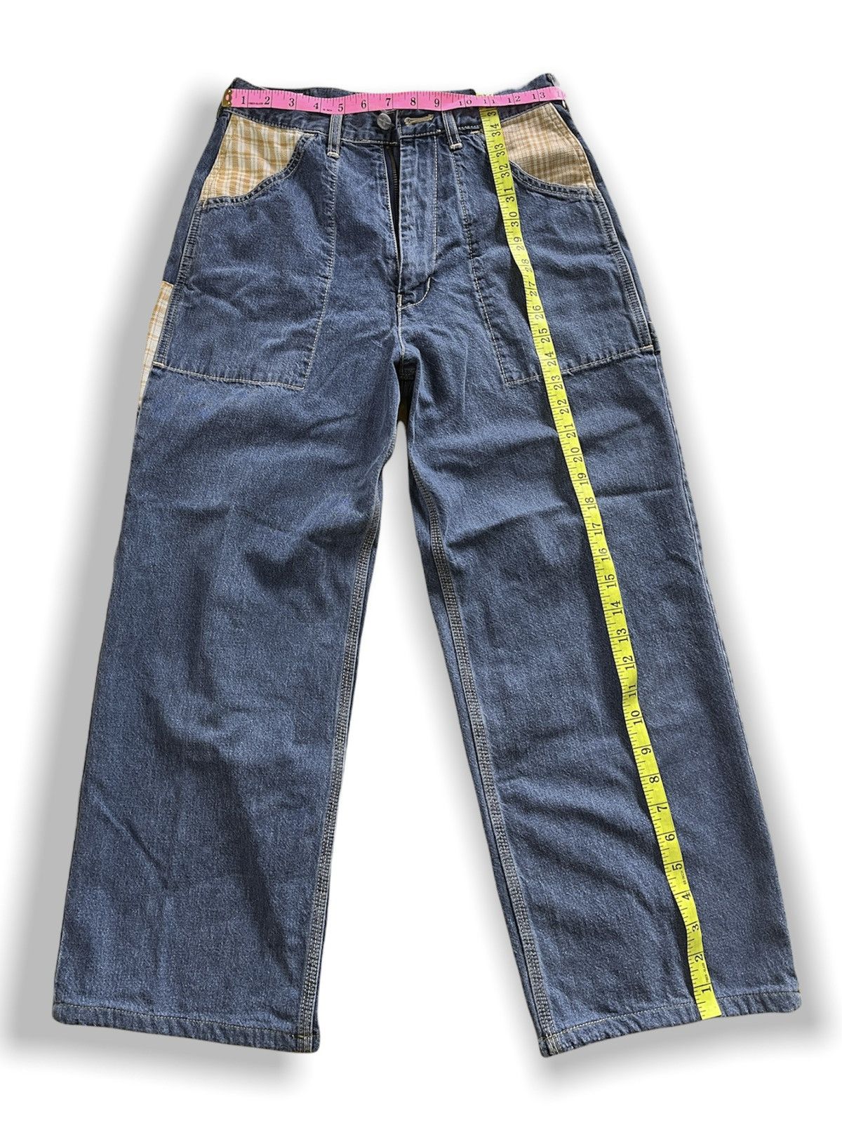 Fiorucci × Vintage BAGGY FIORUCCI ITALY DESIGNER DENIM SAFETY JEANS Size US 28 / EU 44 - 4 Thumbnail