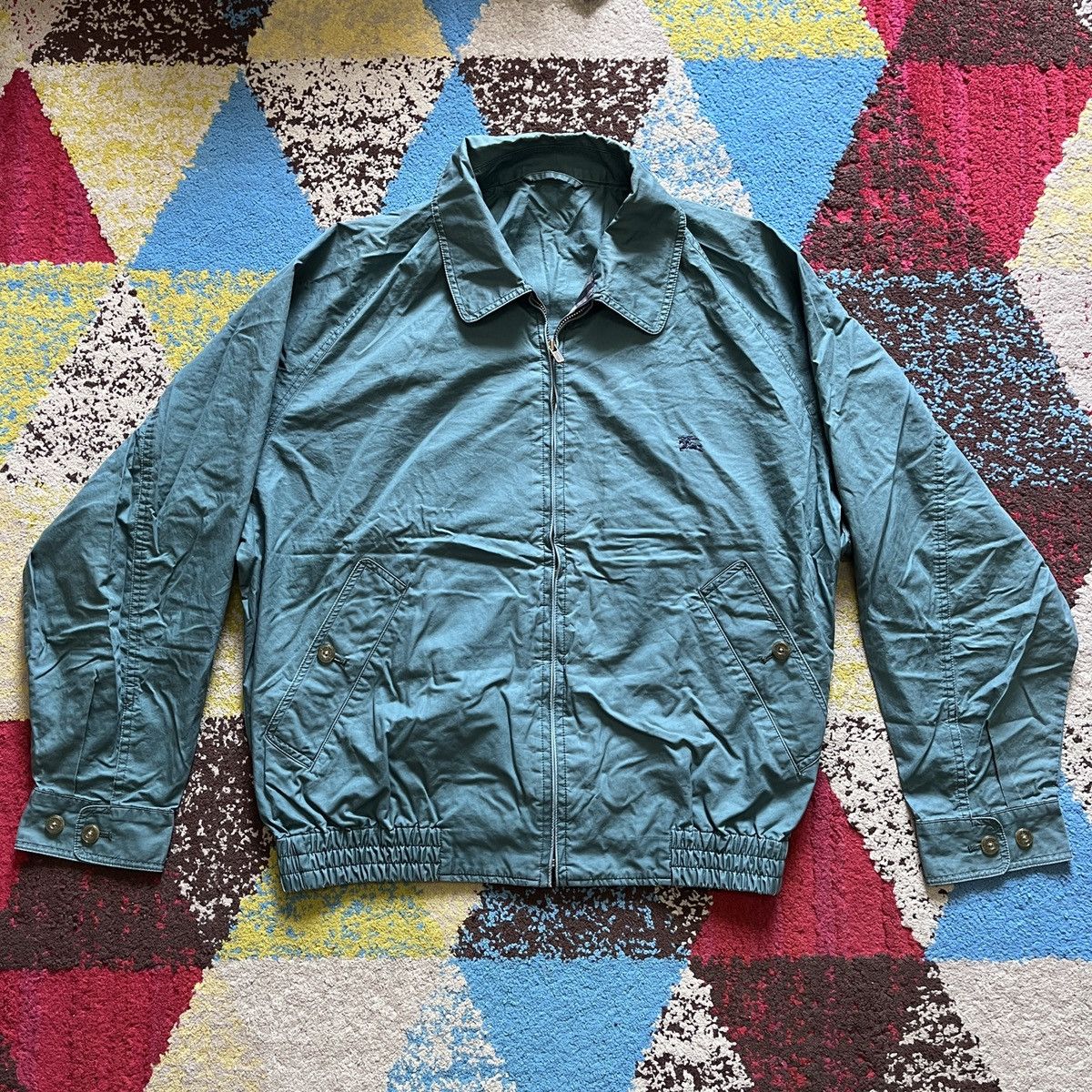 Burberry × Vintage Vintage Burberrys Classic Light Sweater Bomber Jacket Size US M / EU 48-50 / 2 - 12 Thumbnail