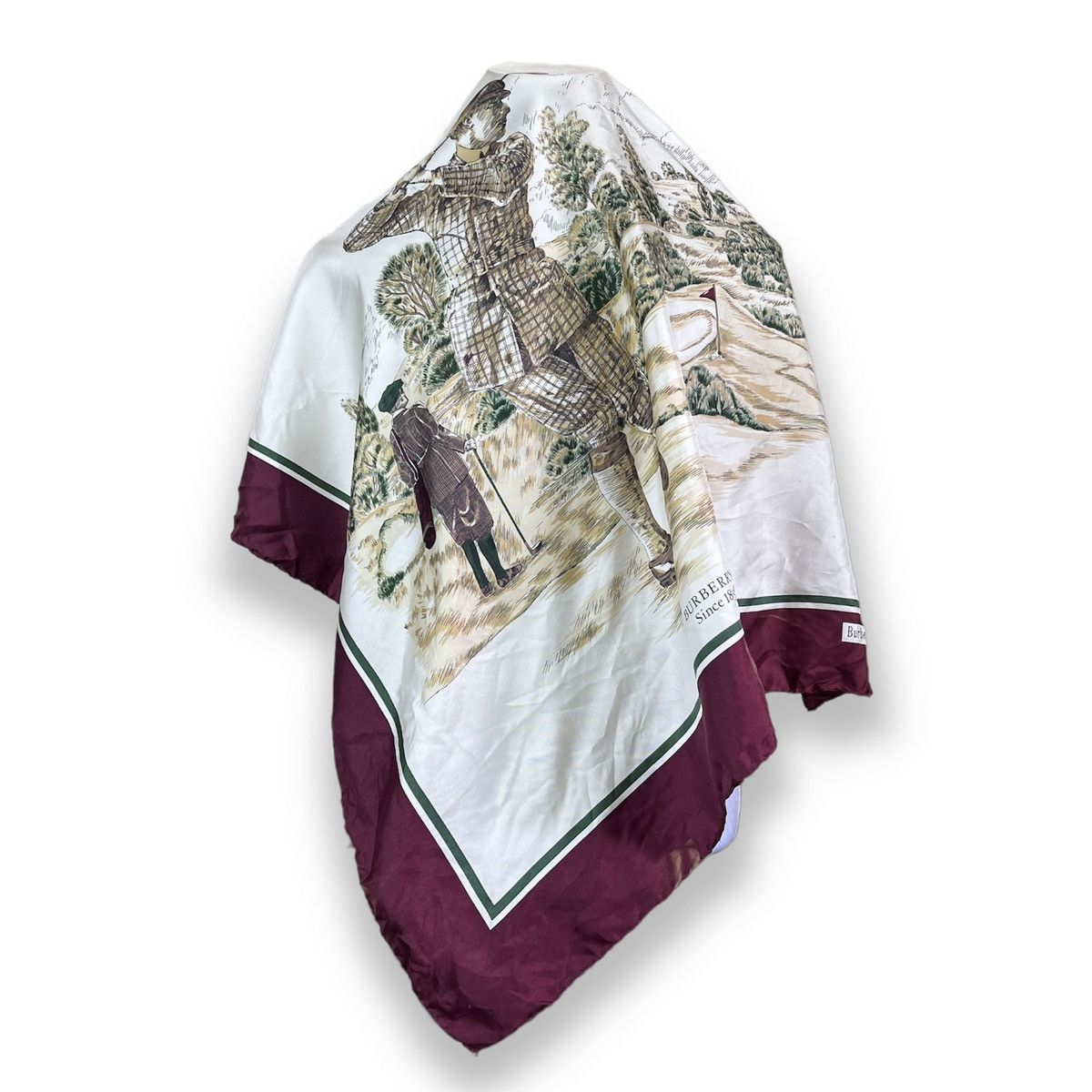 Burberry × Vintage Pure Silk Burberrys Scarves Full Print Vintage Size ONE SIZE - 2 Thumbnail