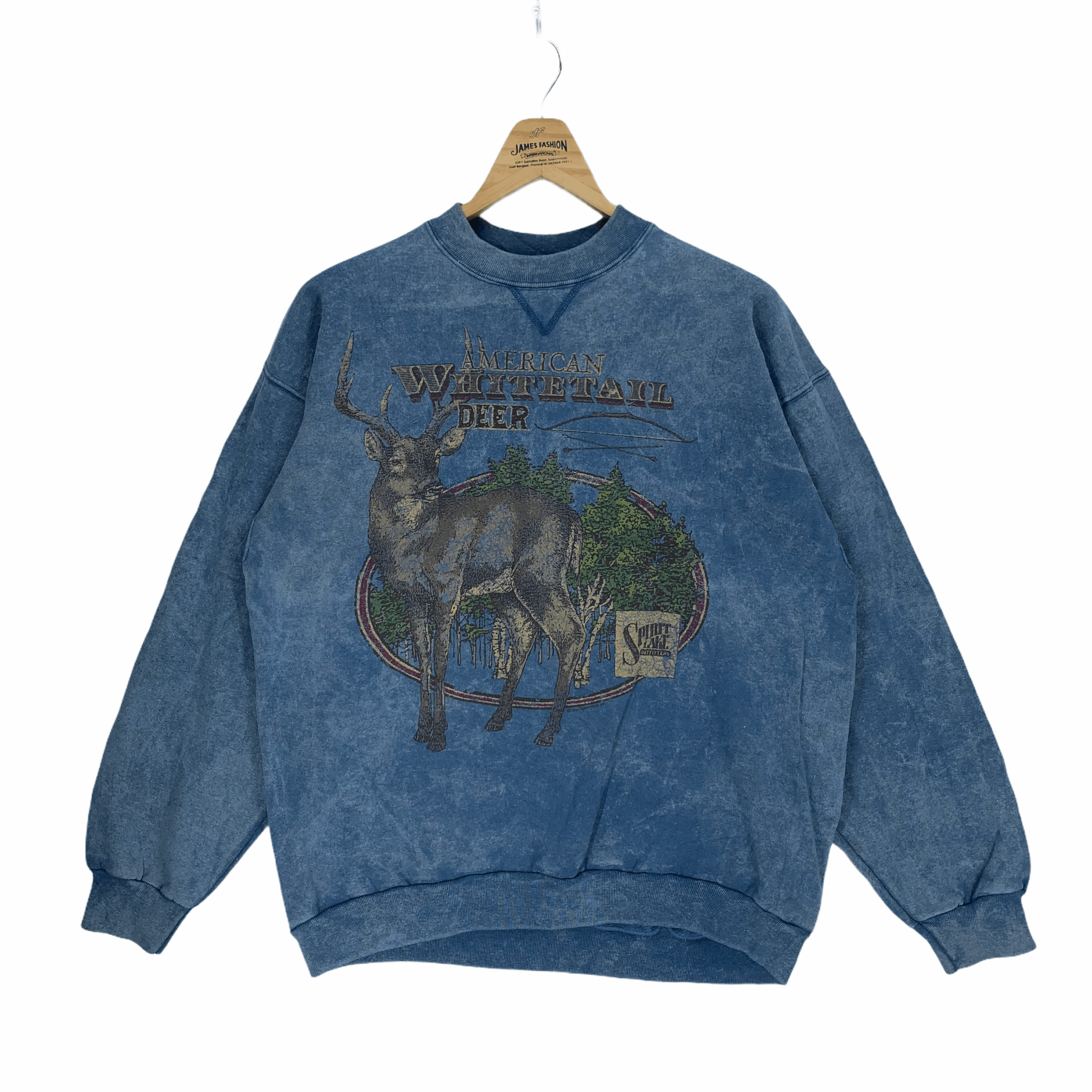Vintage American Whitetail Deer Tie Dye Sweatshirts #2894-112 Size US L / EU 52-54 / 3 - 1 Thumbnail