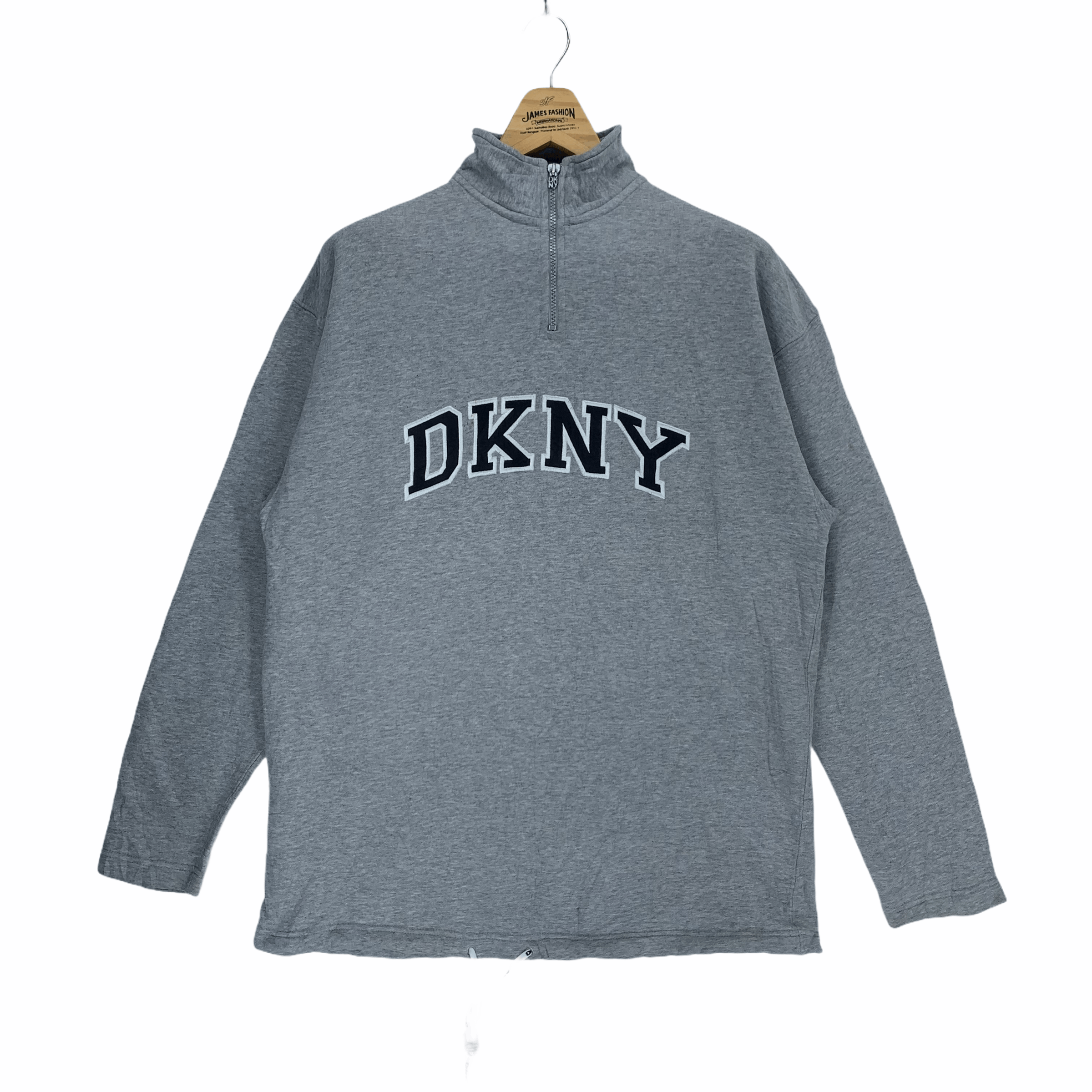 DKNY DKNY Big Logo Half Zip Turtle Neck Sweater #2974-112 Size US S / EU 44-46 / 1 - 1 Thumbnail