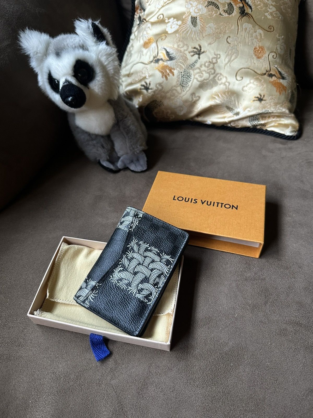 image of Louis Vuitton Christopher Nemeth Pocket Organizer in Black, Men's