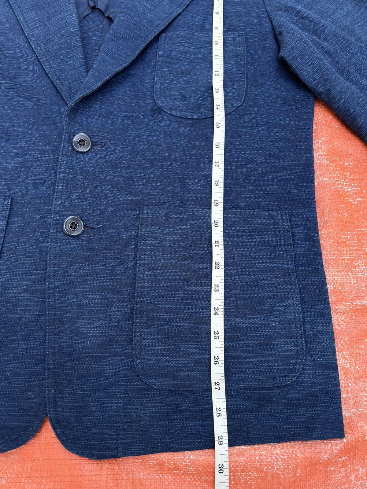 Indigo 🔥Vintage Rare 🔥Blue Indigo Natural Dye Jacket Coat Size 40L - 10 Thumbnail