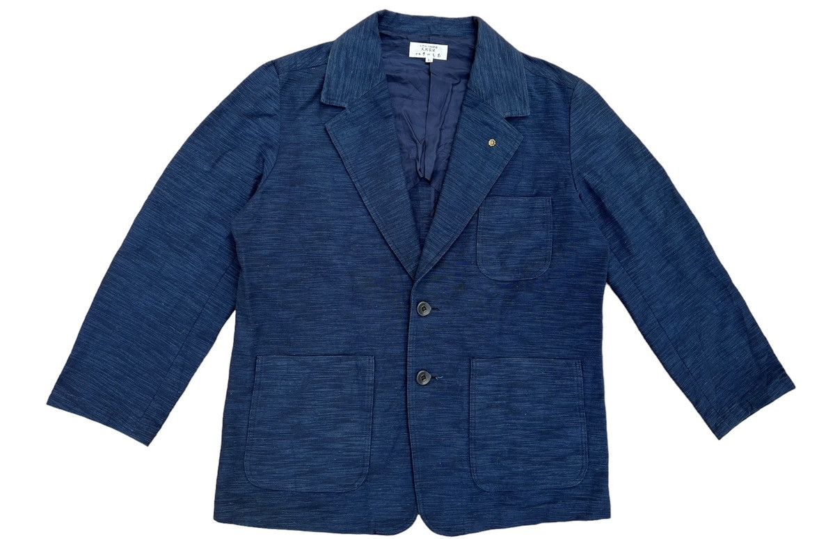 Indigo 🔥Vintage Rare 🔥Blue Indigo Natural Dye Jacket Coat Size 40L - 1 Thumbnail