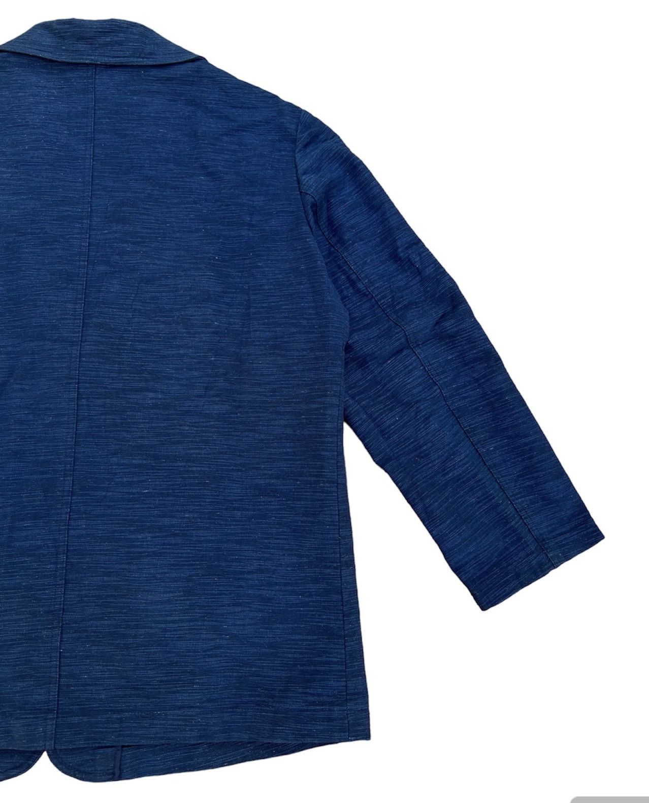 Indigo 🔥Vintage Rare 🔥Blue Indigo Natural Dye Jacket Coat Size 40L - 6 Thumbnail