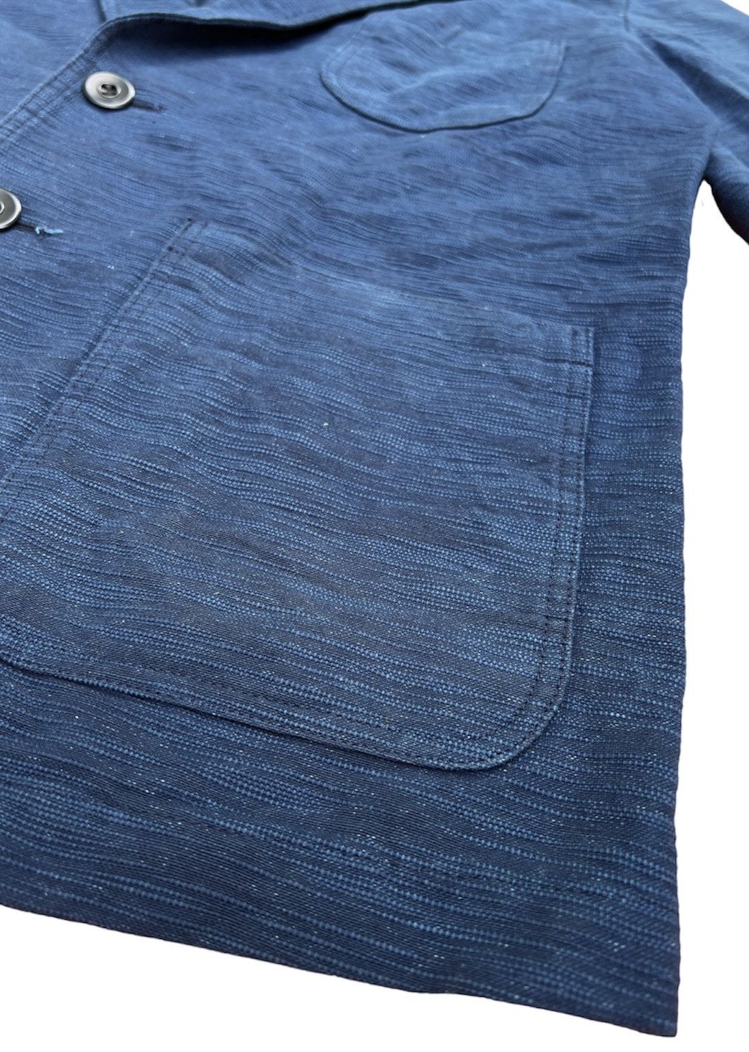 Indigo 🔥Vintage Rare 🔥Blue Indigo Natural Dye Jacket Coat Size 40L - 7 Thumbnail