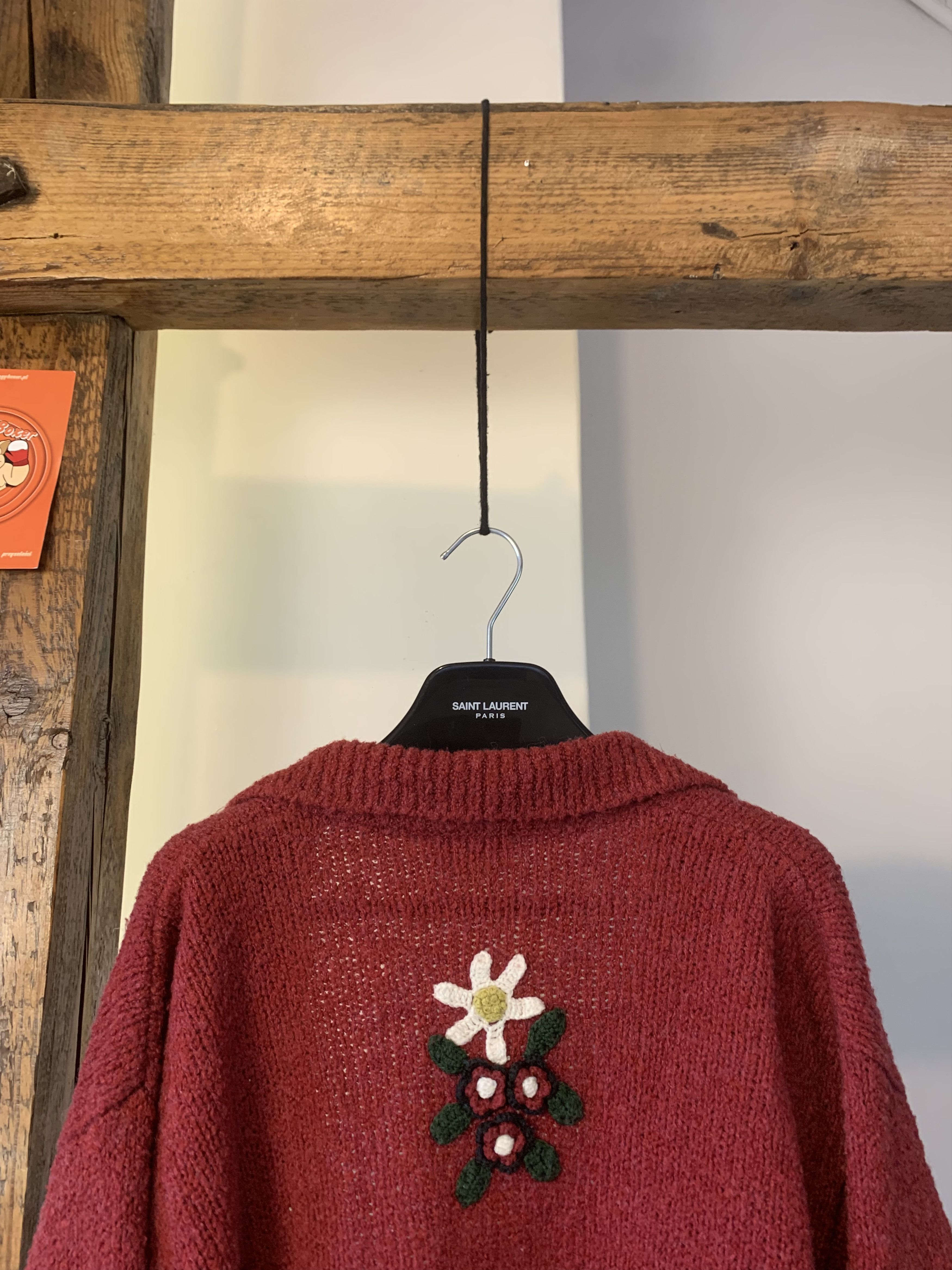 Vintage 90s Cute Christmas Flower Embroidered Cardigan Size US L / EU 52-54 / 3 - 8 Thumbnail