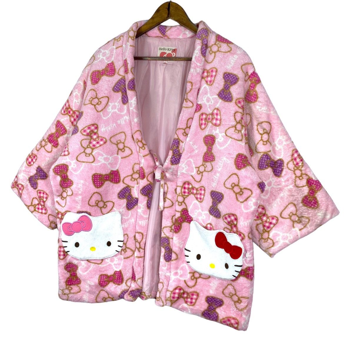 Cartoon Network Hello Kitty Kimono Fluffy Puffer Cardigan Size M / US 6-8 / IT 42-44 - 3 Thumbnail