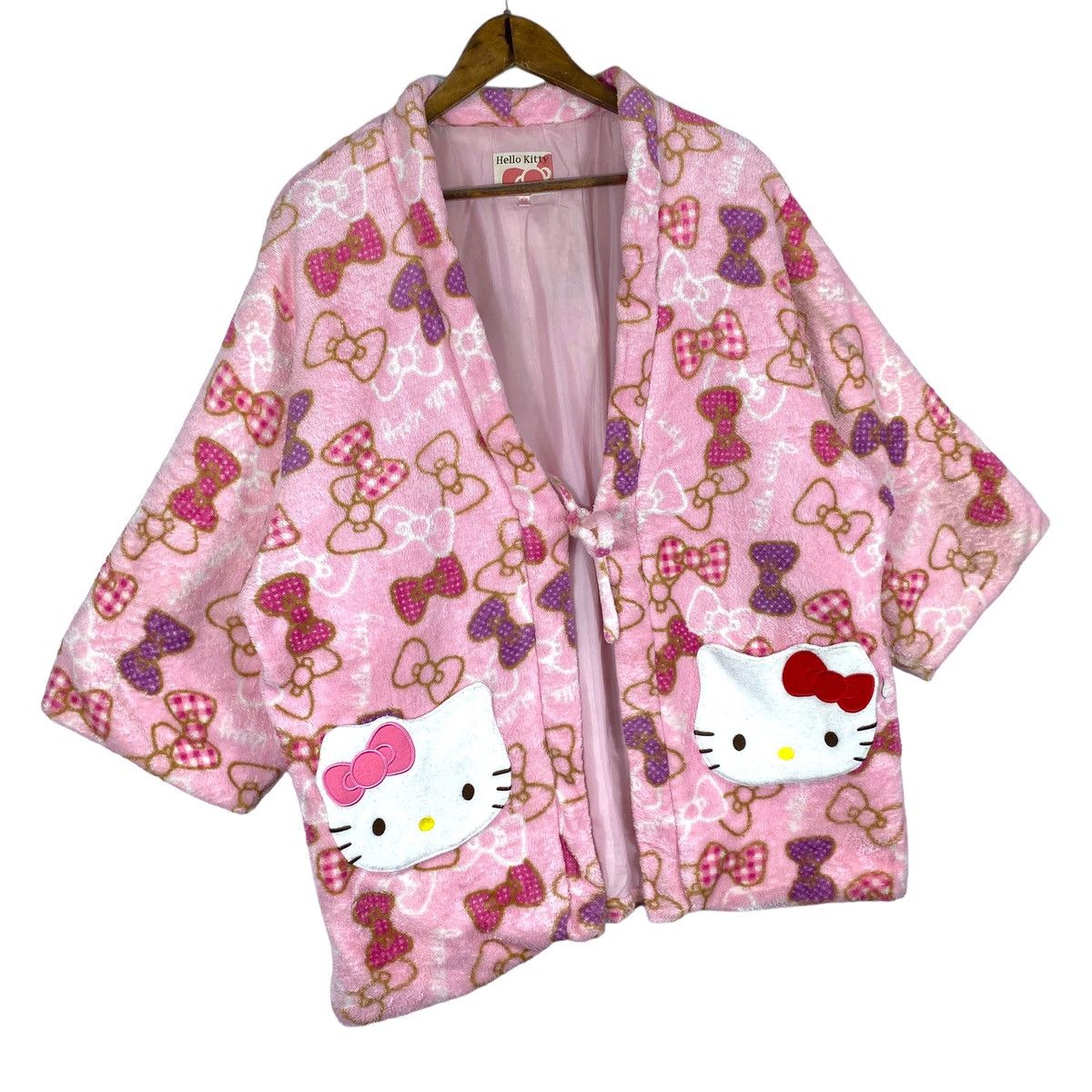 Cartoon Network Hello Kitty Kimono Fluffy Puffer Cardigan Size M / US 6-8 / IT 42-44 - 4 Thumbnail