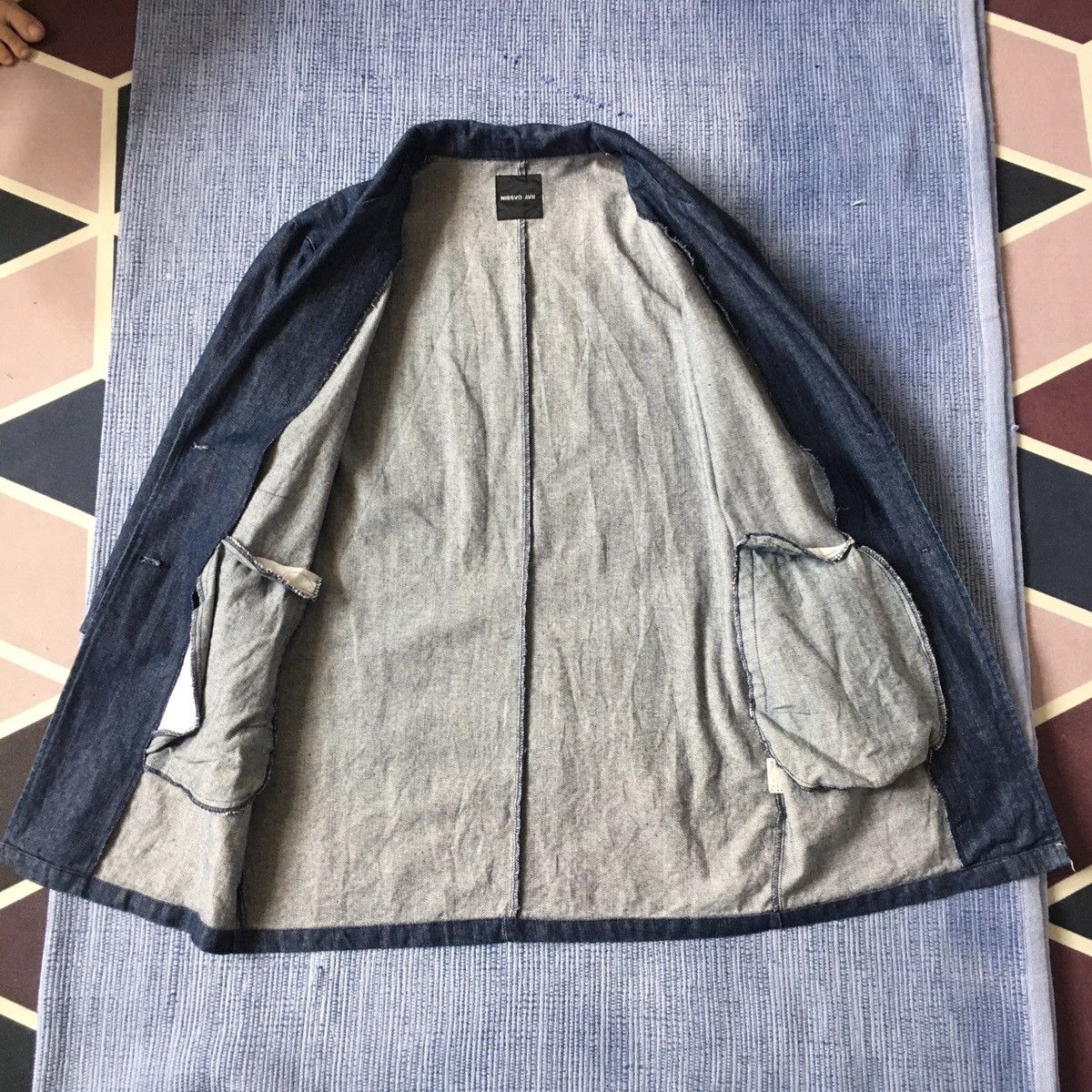 Japanese Brand × Vintage ray cassin long denim jacket Size M / US 6-8 / IT 42-44 - 3 Thumbnail