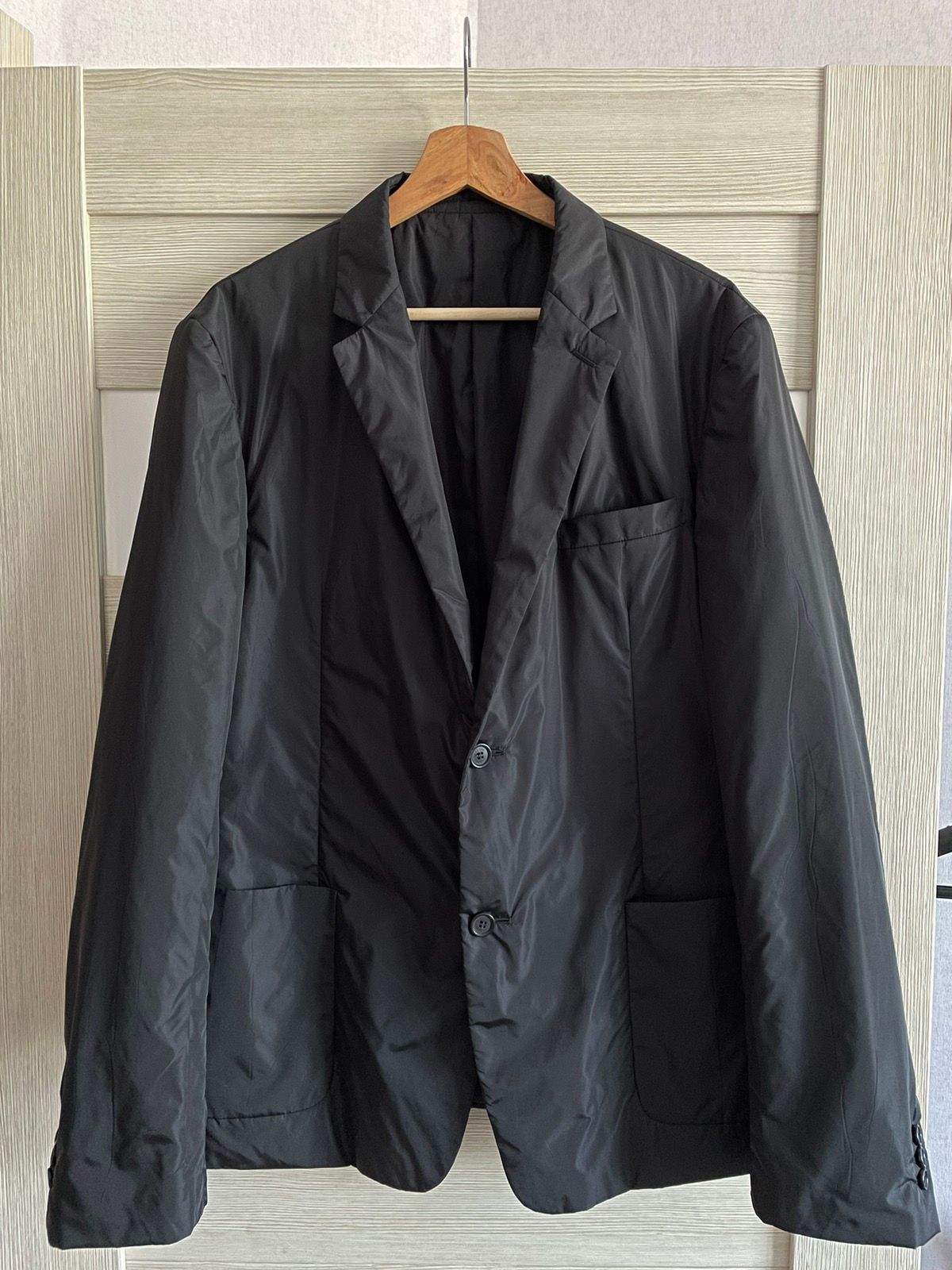 Pre-owned Prada Sport Gabardine Nylon Black Suit Blazer Jacket Size 52