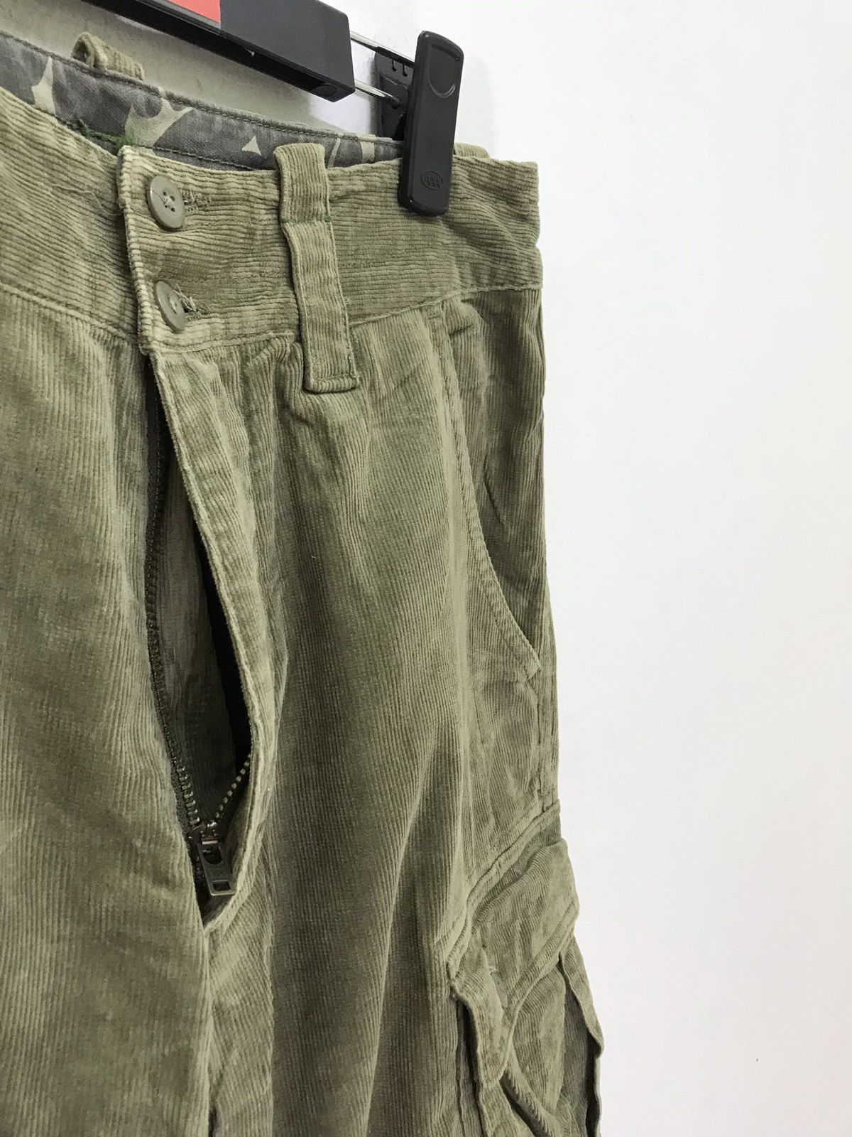 Japanese Brand Wide Baggy Sunny Cloud Cargo Pant Corduroy 3🟦9 Size US 30 / EU 46 - 4 Thumbnail