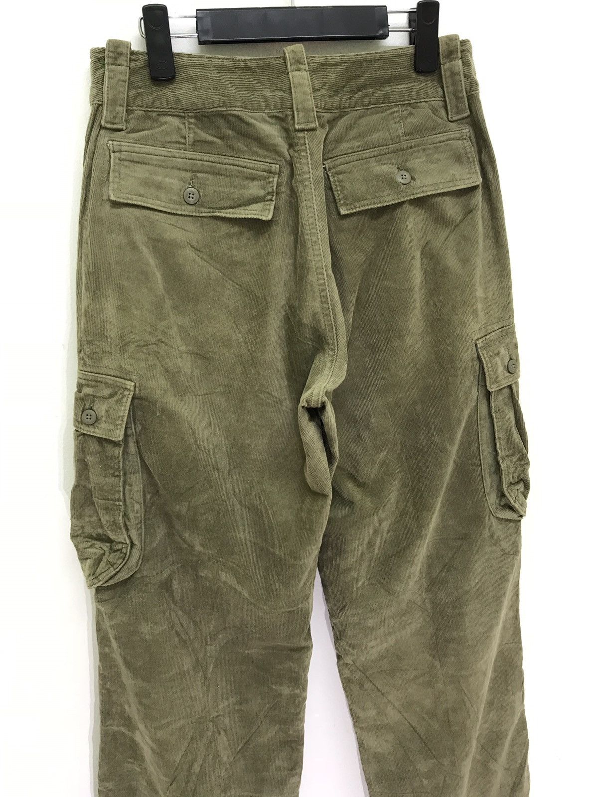 Japanese Brand Wide Baggy Sunny Cloud Cargo Pant Corduroy 3🟦9 Size US 30 / EU 46 - 6 Thumbnail