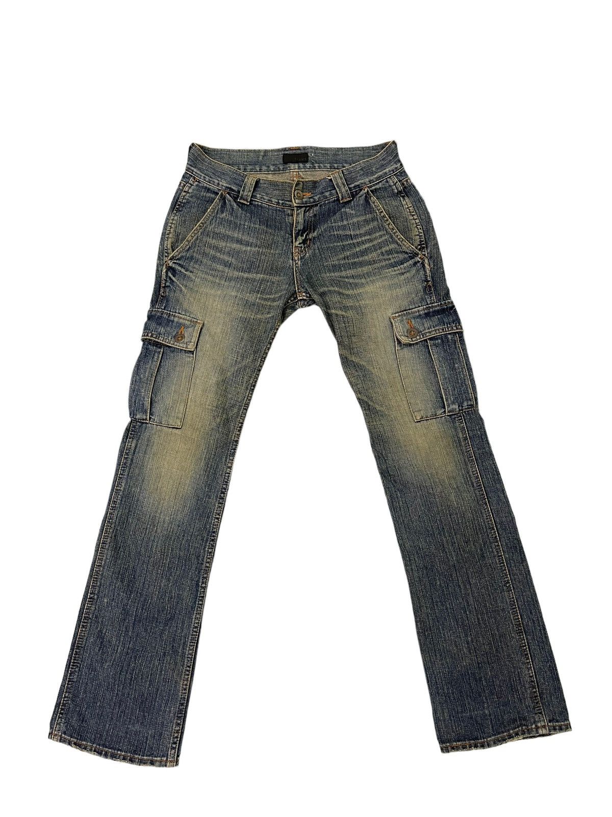 Beams Plus Flare Jeans Cargo Beams Low Rise Slim Boot Cut 1🟦5 Size US 29 - 2 Thumbnail