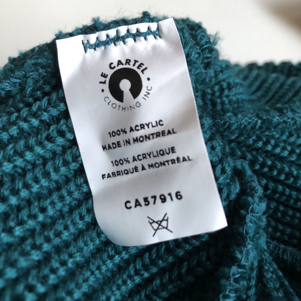 Other New Le Cartel Leather Patch Beanie TEAL Size ONE SIZE - 3 Thumbnail