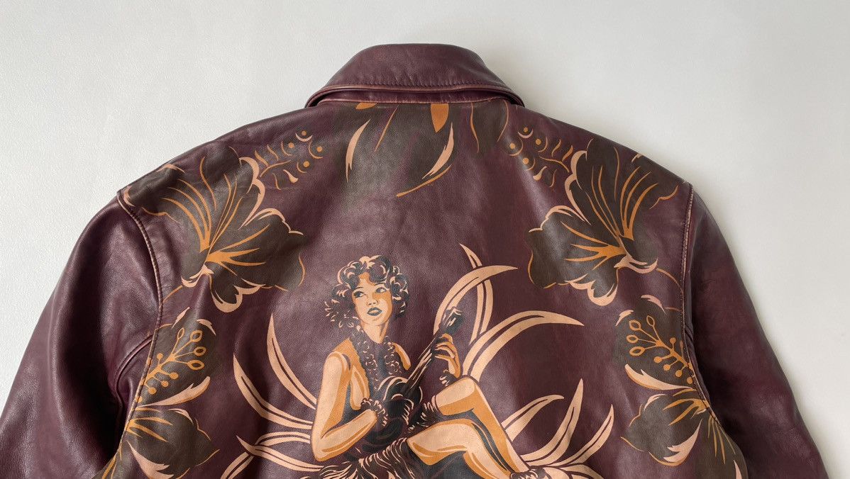 Prada A/W 14 Hawaiian Print Leather Jacket Size S / US 4 / IT 40 - 14 Thumbnail