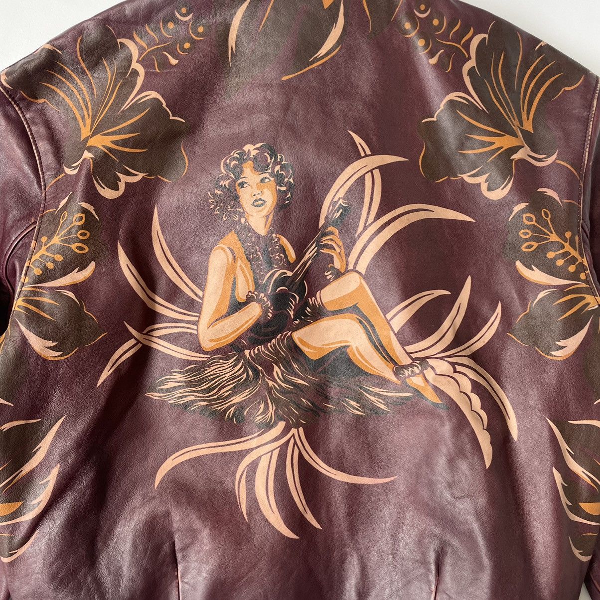 Prada A/W 14 Hawaiian Print Leather Jacket Size S / US 4 / IT 40 - 13 Thumbnail