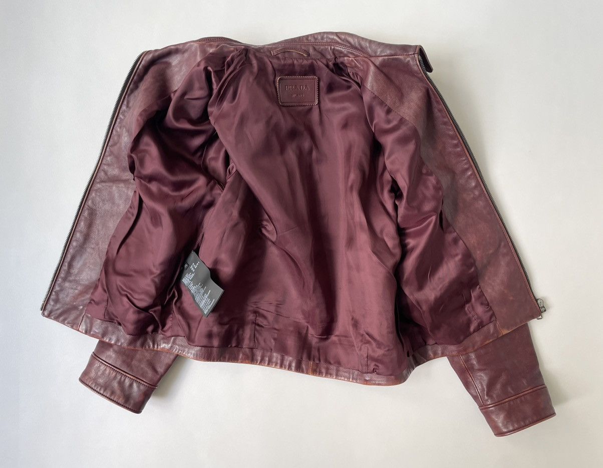 Prada A/W 14 Hawaiian Print Leather Jacket Size S / US 4 / IT 40 - 9 Thumbnail