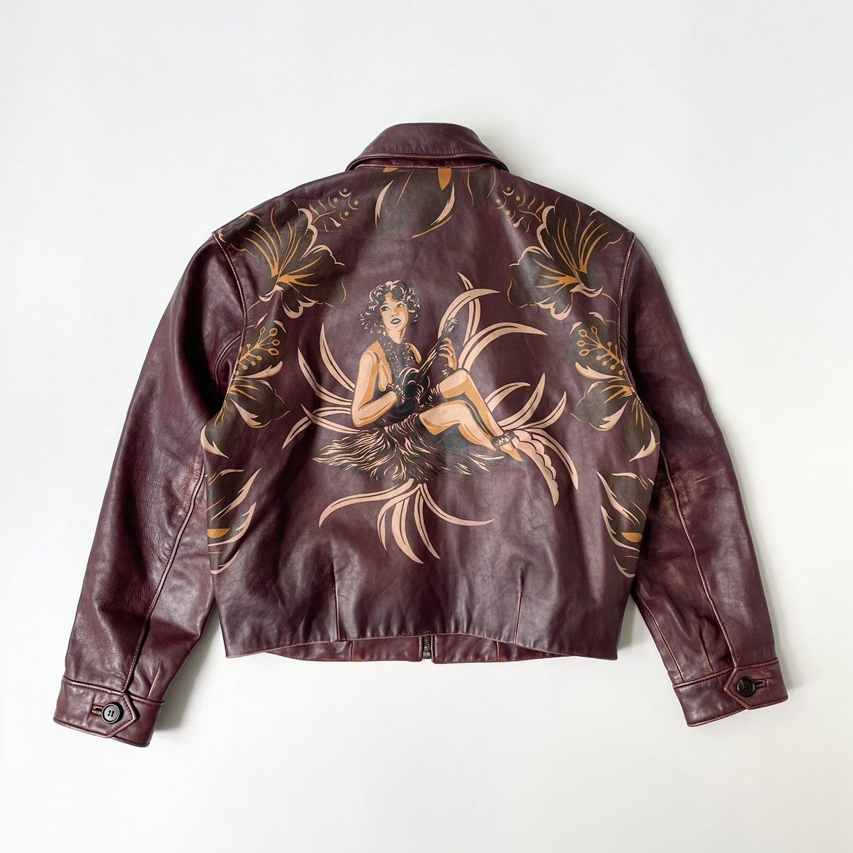 Prada A/W 14 Hawaiian Print Leather Jacket | Grailed