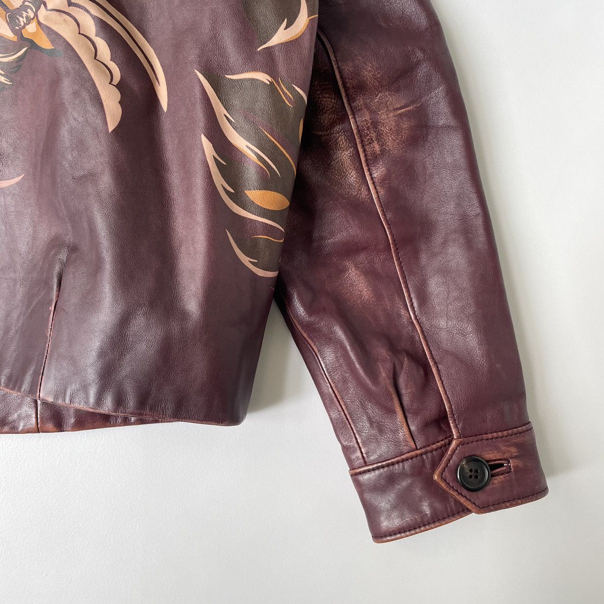 Prada A/W 14 Hawaiian Print Leather Jacket Size S / US 4 / IT 40 - 18 Thumbnail