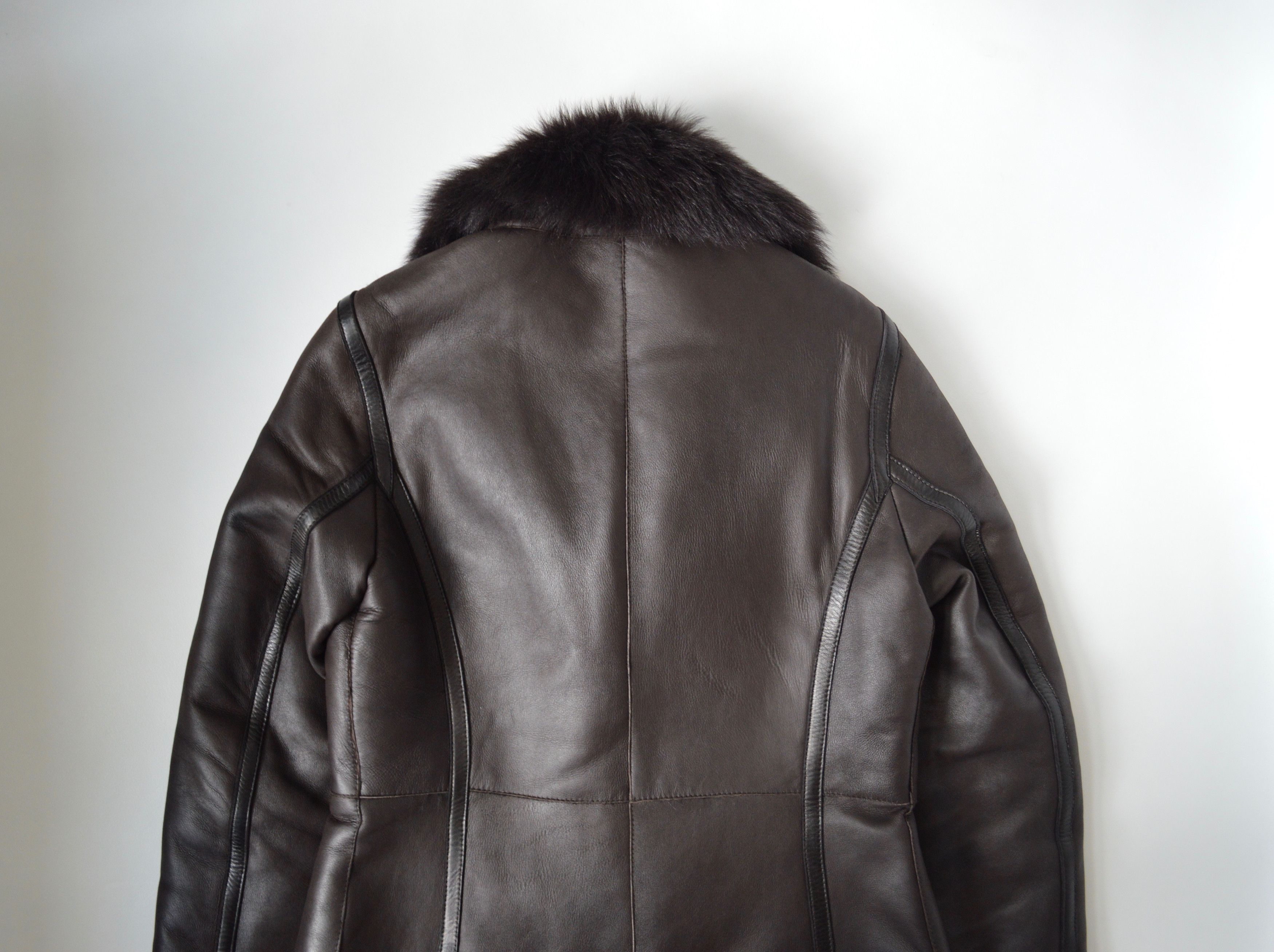 Prada Brown Shearling Leather Overcoat Size M / US 6-8 / IT 42-44 - 11 Thumbnail