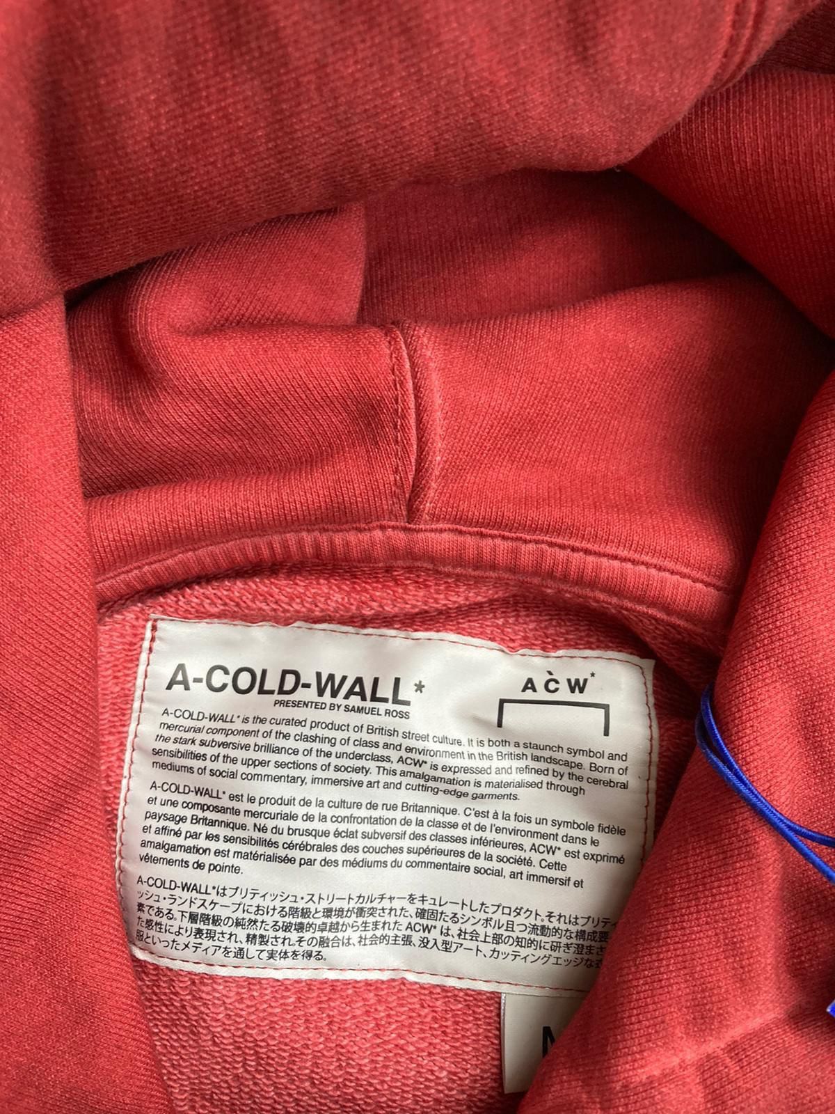 A-COLD-WALL* Logo Hoodie in Burgundy Size US M / EU 48-50 / 2 - 2 Thumbnail