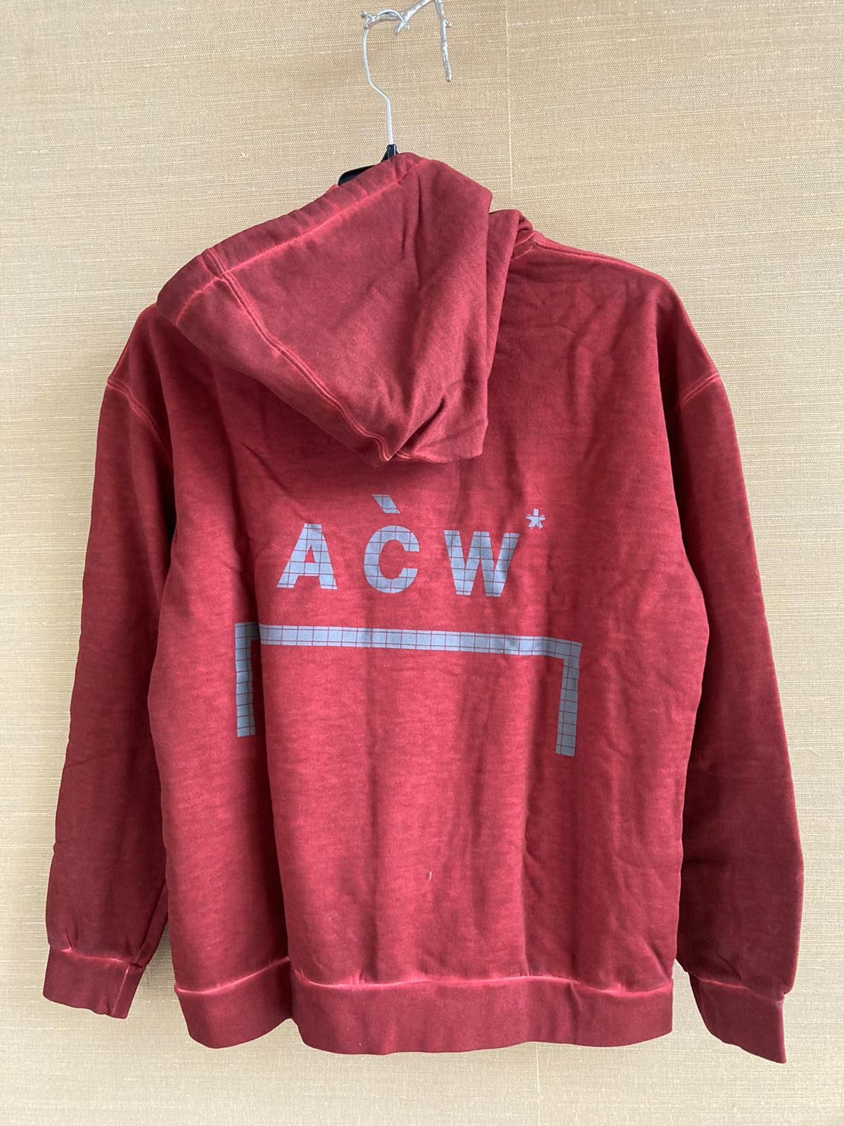 image of A Cold Wall Logo Hoodie In Burgundy, Men's (Size Medium)