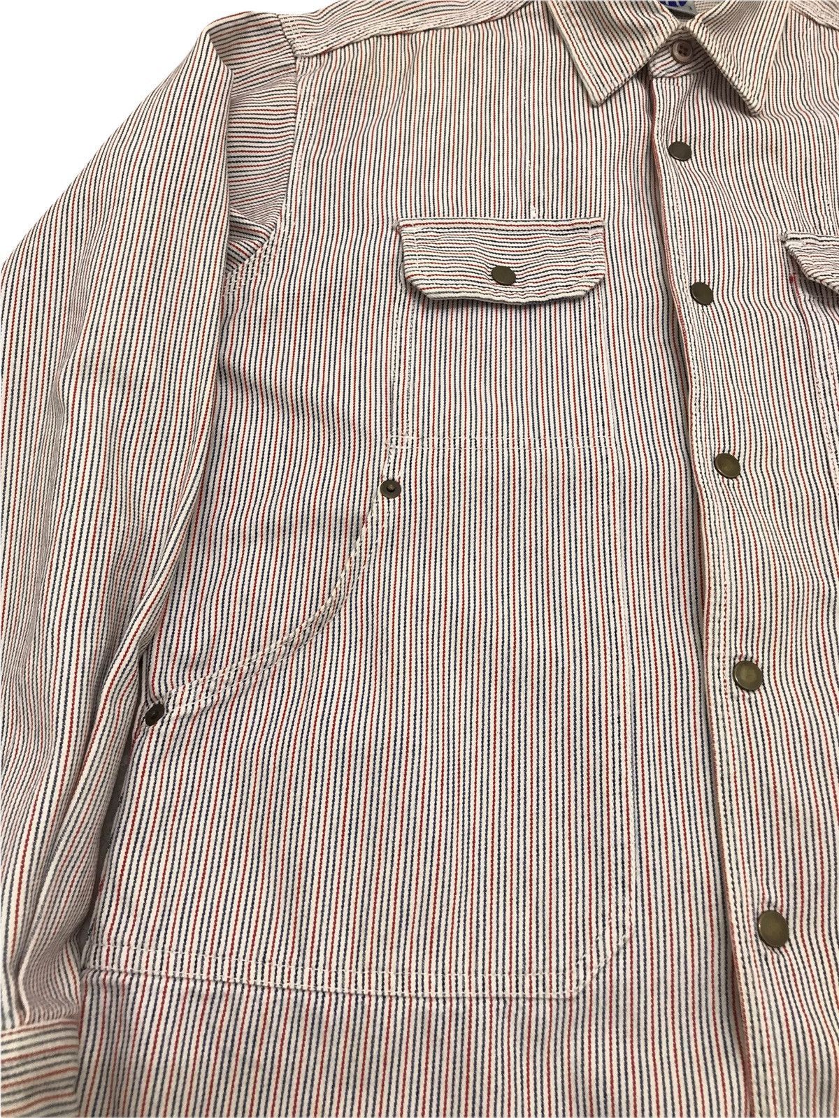 ABAHOUSE ABAHOUSE Japan Rectangular Patch Pocket Hickory Denim Shirt Size US M / EU 48-50 / 2 - 5 Thumbnail