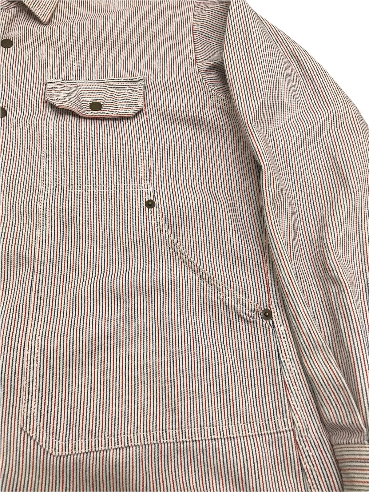 ABAHOUSE ABAHOUSE Japan Rectangular Patch Pocket Hickory Denim Shirt Size US M / EU 48-50 / 2 - 6 Thumbnail