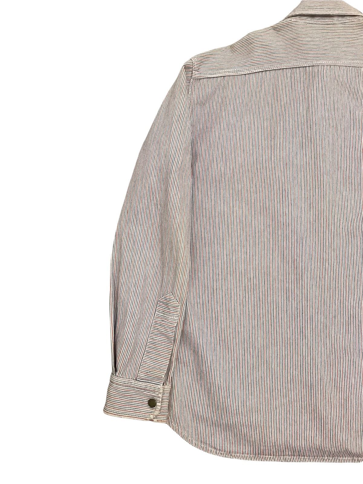 ABAHOUSE ABAHOUSE Japan Rectangular Patch Pocket Hickory Denim Shirt Size US M / EU 48-50 / 2 - 10 Thumbnail