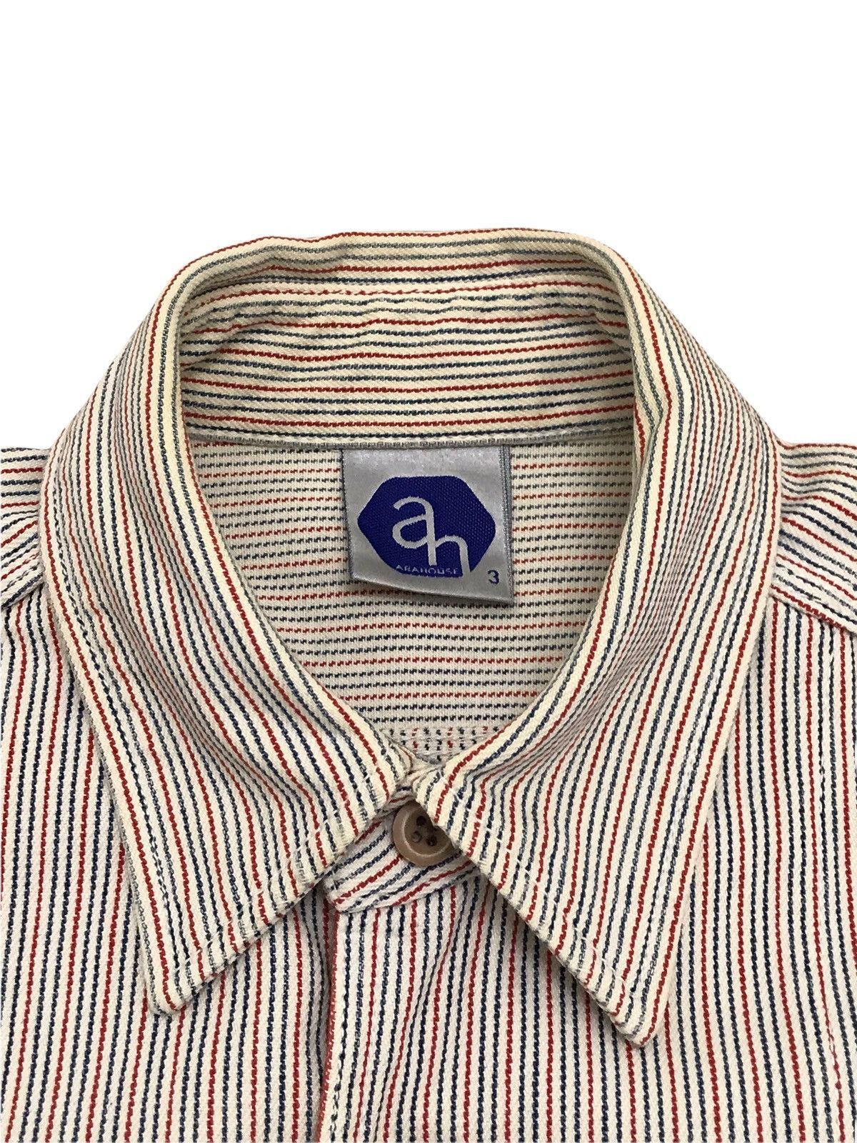 ABAHOUSE ABAHOUSE Japan Rectangular Patch Pocket Hickory Denim Shirt Size US M / EU 48-50 / 2 - 8 Thumbnail