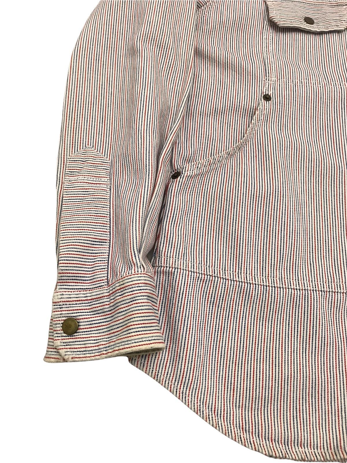 ABAHOUSE ABAHOUSE Japan Rectangular Patch Pocket Hickory Denim Shirt Size US M / EU 48-50 / 2 - 4 Thumbnail