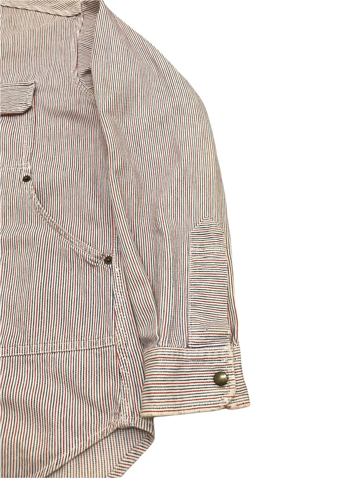 ABAHOUSE ABAHOUSE Japan Rectangular Patch Pocket Hickory Denim Shirt Size US M / EU 48-50 / 2 - 7 Thumbnail
