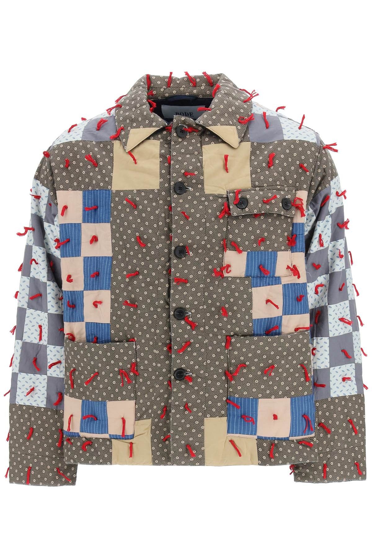 image of Bode Patchwork Workwear Jacket in Mixed Colours, Men's (Size Small)