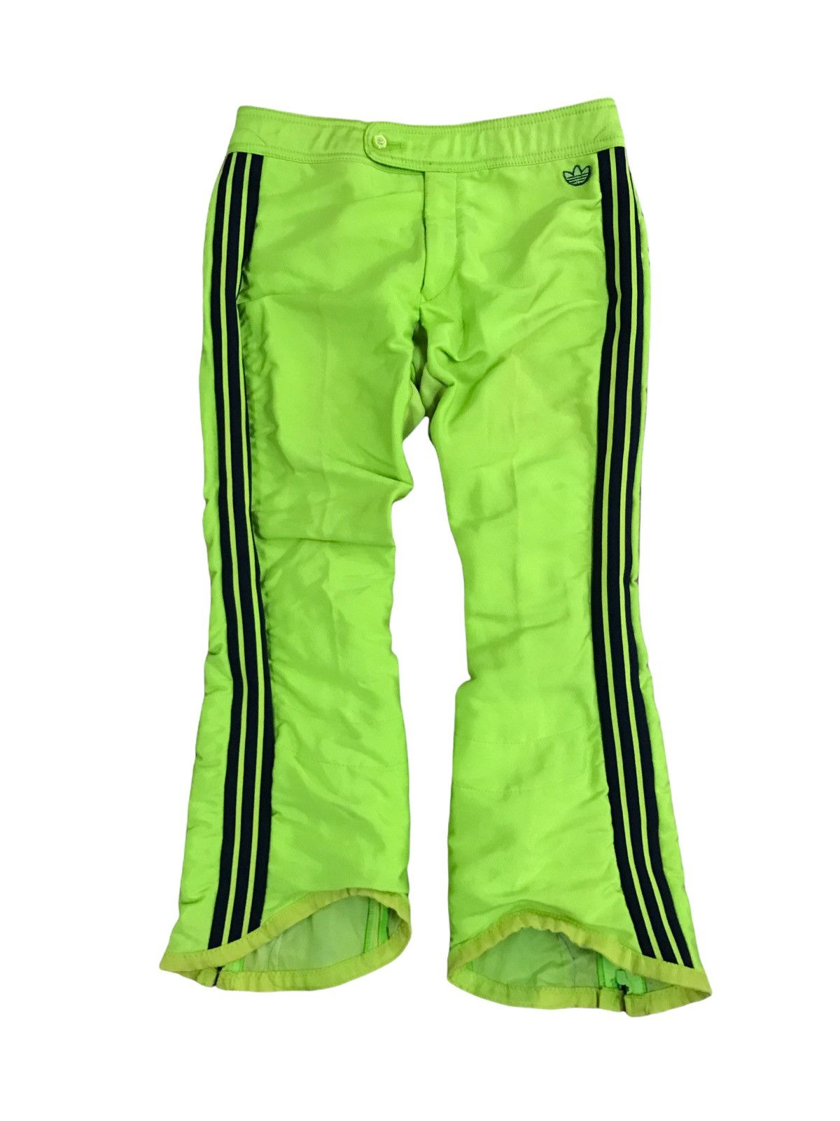 image of Vintage 90's Adidas Ski Pants in Green, Men's (Size 28)