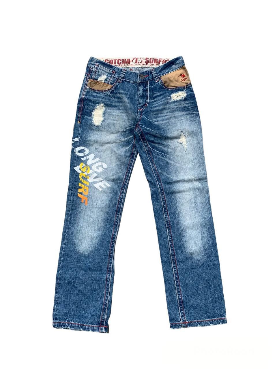 Japanese Brand Gotcha Utility Vintage Light Distressed Denim Jeans ...