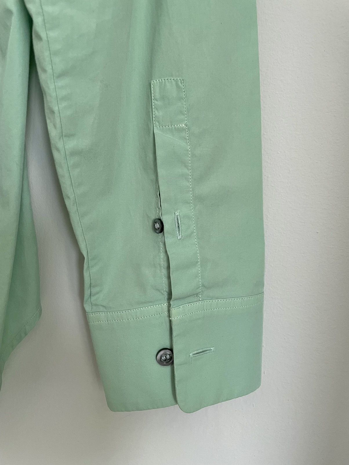 Maison Margiela Green Cotton Poplin Shirt Size US S / EU 44-46 / 1 - 5 Thumbnail