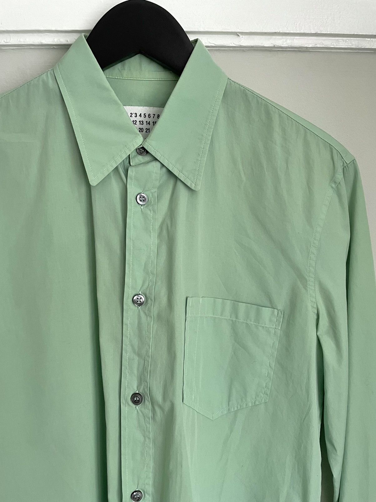 Maison Margiela Green Cotton Poplin Shirt Size US S / EU 44-46 / 1 - 2 Thumbnail
