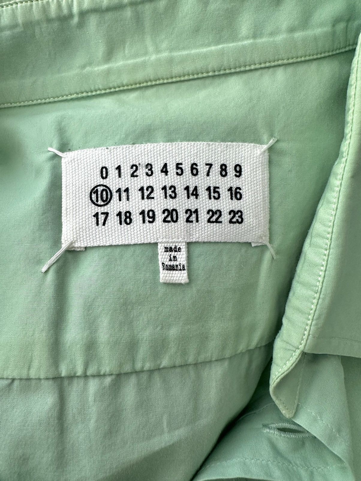 Maison Margiela Green Cotton Poplin Shirt Size US S / EU 44-46 / 1 - 8 Thumbnail