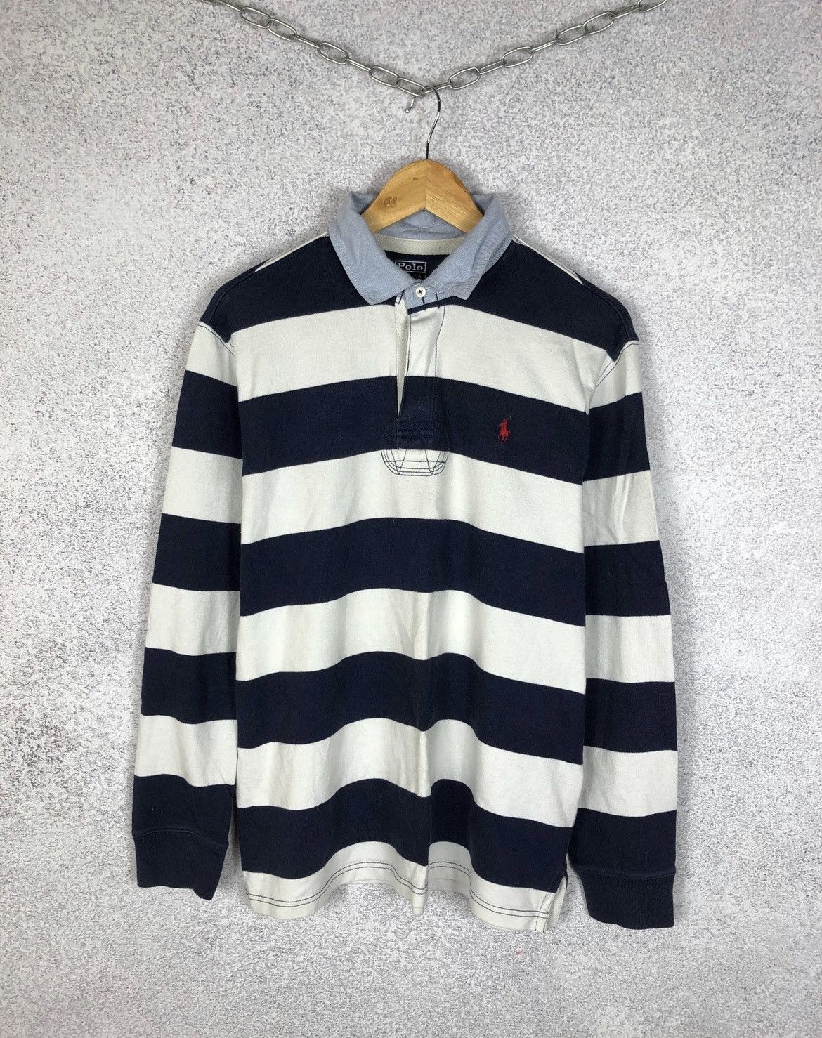 Vintage Polo Ralph Lauren Rugby Shirt Striped Longsleeve