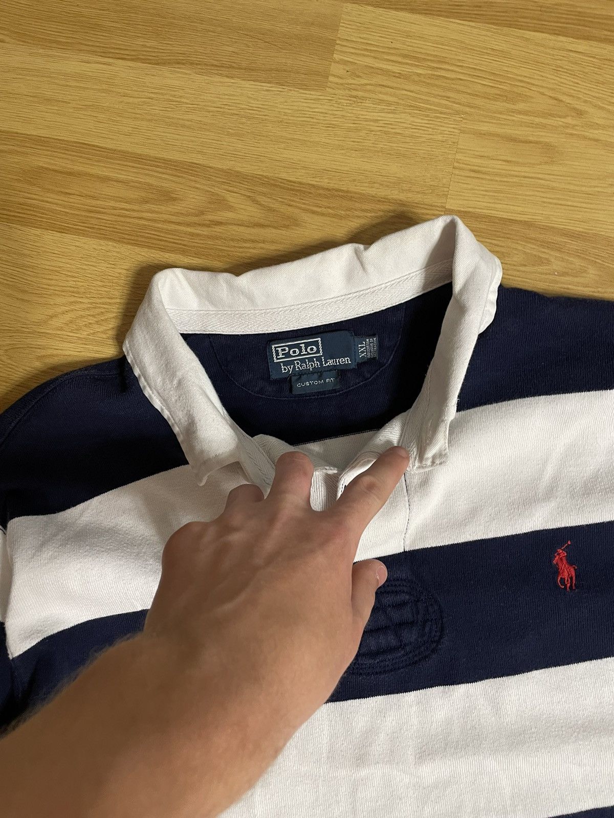 Polo Ralph Lauren × Vintage Vintage Polo Ralph Lauren Rugby Shirt Striped Longsleeve Size US XXL / EU 58 / 5 - 5 Thumbnail