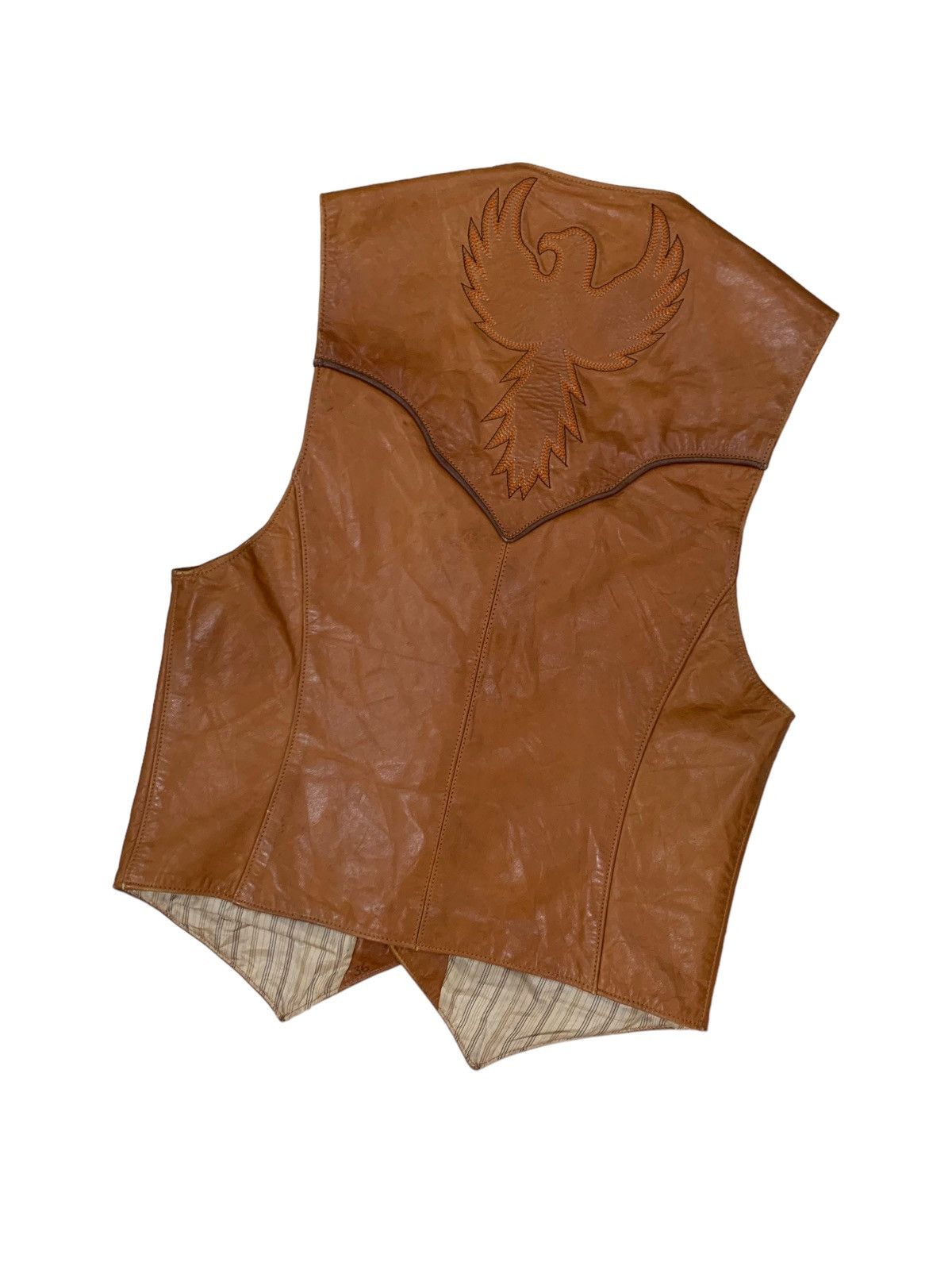 Cowboy Equipment Vintage Bovine Designs Leather Vest Size US XS / EU 42 / 0 - 12 Thumbnail