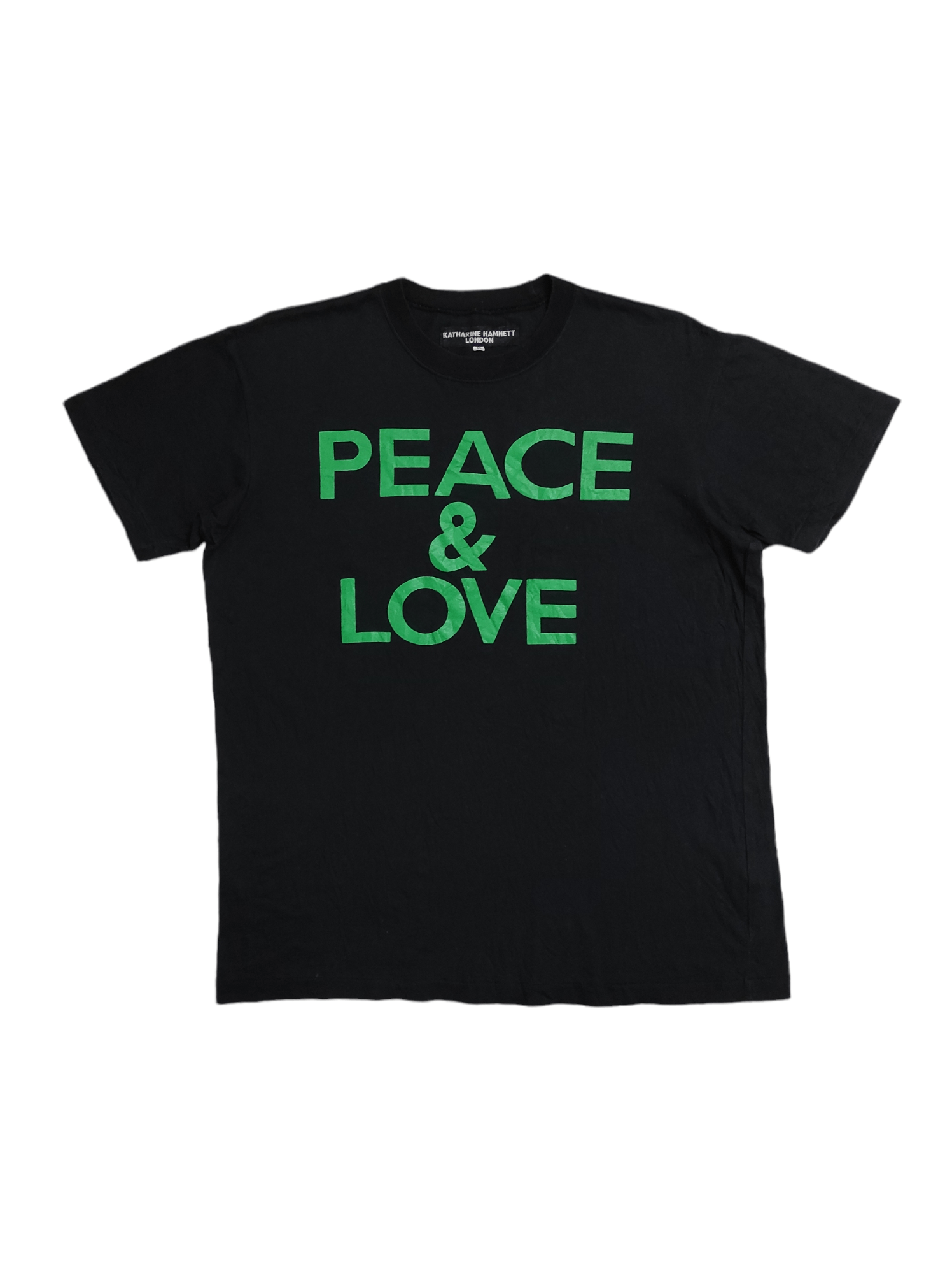 Katharine Hamnett London Vintage 90's KATHARINE HAMNET LONDON PEACE & LOVE TEE Size US M / EU 48-50 / 2 - 1 Thumbnail
