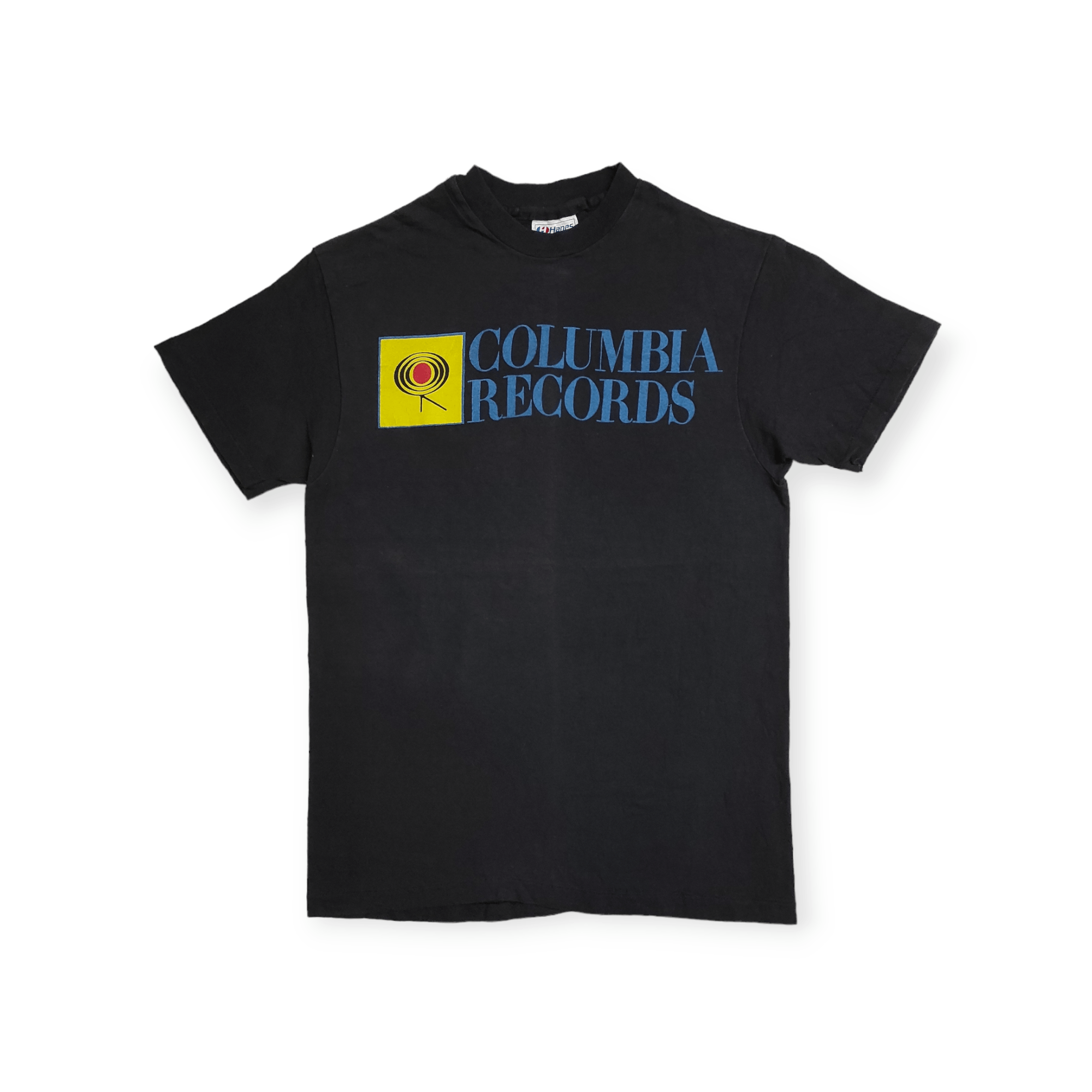 image of Vintage OG 1980 Columbia Records Promo Tee in Black, Men's (Size Medium)